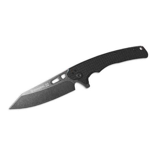 Remington EDC Coping Folding Knife Black 4 Inch Stone Washed Blade