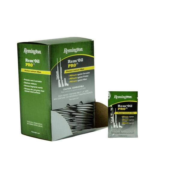 Remington Pro3 Individual Lubricant & Protectant Cleaning Wipes Box of 100