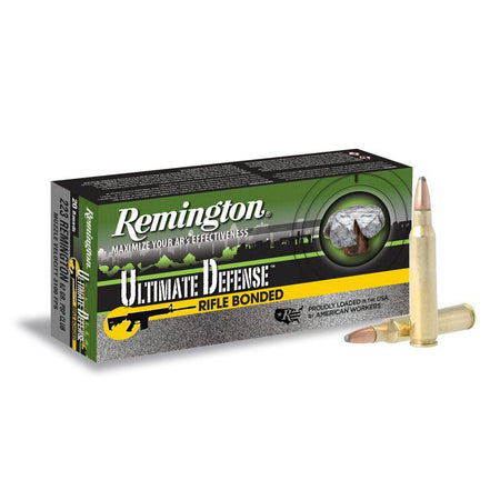 Remington Ultimate Defense .223 Remington 62 grain Core-Lokt Ultra Bonded Pointed Soft Point ammunition