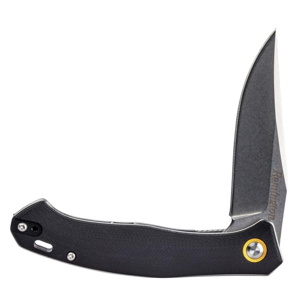 Remington EDC Liner Lock Folder Clip Point Blade 4-1/2" Black G10