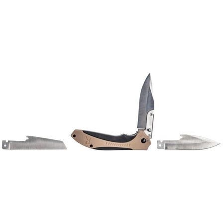 Remington RXB Folding Pocket Knife with Multi Blades 4-1/2" Tan and Black