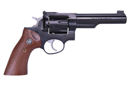 GP100 327FED BLUE 5" HALF LUG 1769 ADJ SGTS/WALNUT GRIPS