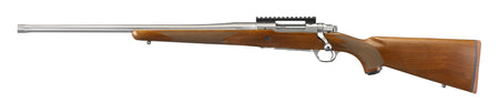 Ruger 57121 Hawkeye Hunter Full Size 300 Win Mag 3+1 24" Satin Stainless Steel Threaded Barrel, Picatinny Rail Steel Receiver, Fixed American Walnut w/Pistol Grip Stock, Left Hand