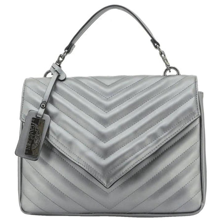Cameleon Aria Silver Vegan Leather Concealed Carry Purse with Shoulder Strap
