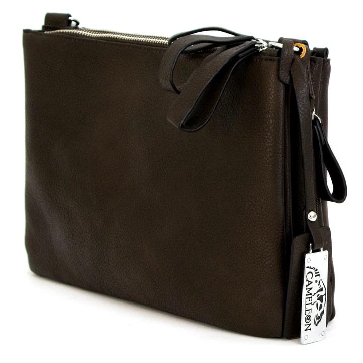 Cameleon Iris Lightweight Concealed Carry Crossbody Handbag Burnt Umber