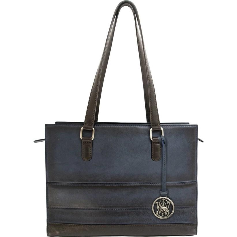 Cameleon Smith & Wesson CCW Structured Handbag with Holster Compartment Blue