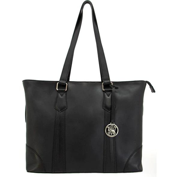 Cameleon Smith & Wesson Black Leather CCW Travel Tote with Ambidextrous Zipper