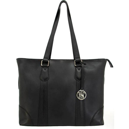 Cameleon Smith & Wesson Black Leather CCW Travel Tote with Ambidextrous Zipper