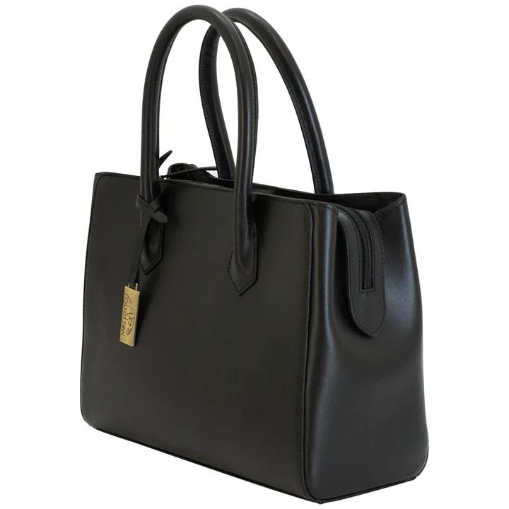 Cameleon Natalie Black Leather Concealed Carry Purse with Holster Compartment