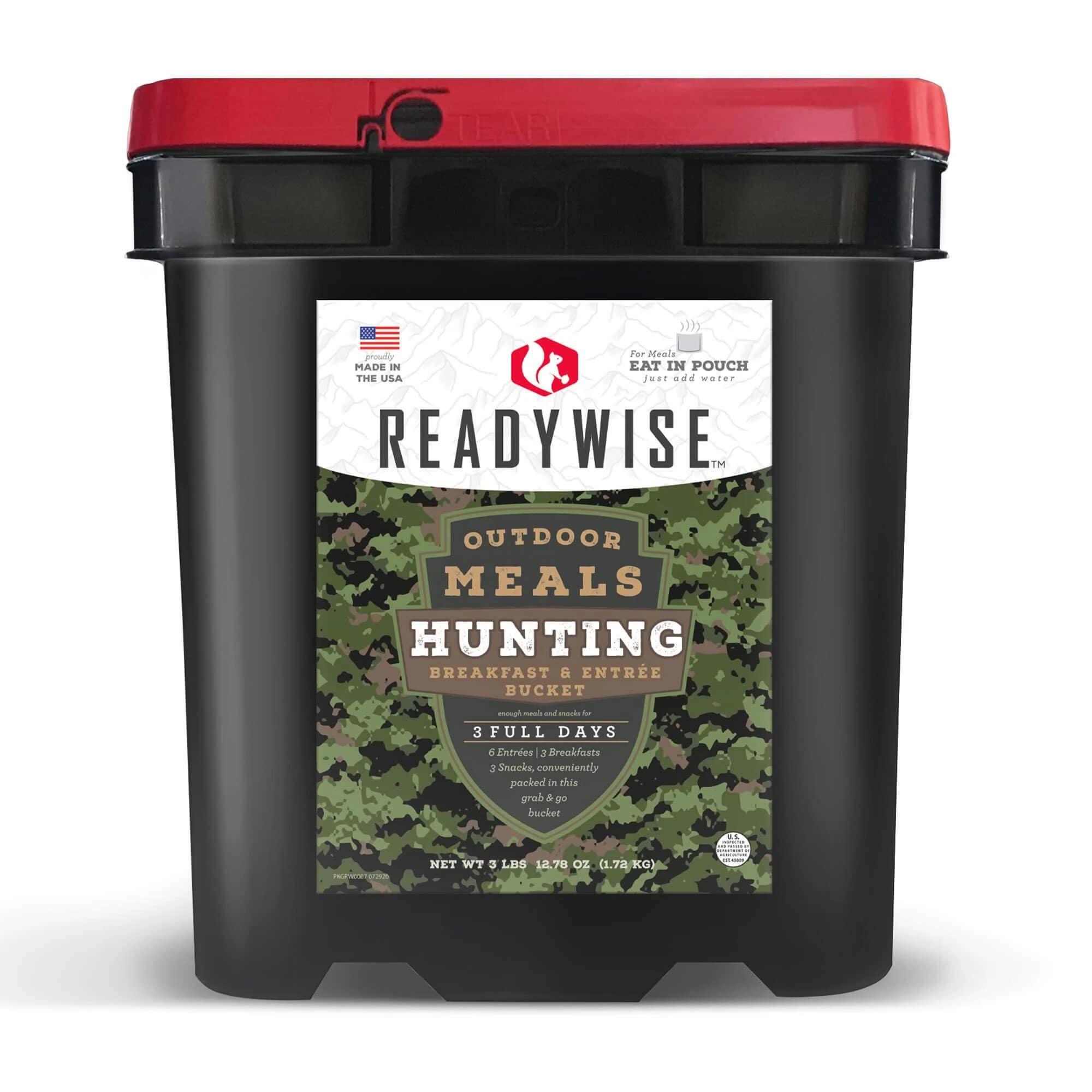 Readywise 37.5-Serving Outdoor Hunting Meals Bucket – Freeze Dried Entrees