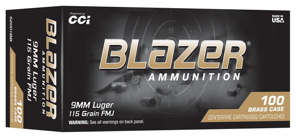 Blazer Brass 9mm Luger 115 Grain Full Metal Jacket(FMJ) Value Pack