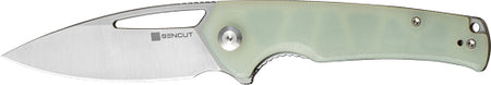SENCUT Mims Liner Lock Folding Knife Natural G10 Handle 3.48" Satin Blade