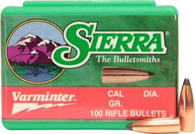 Sierra .30 Cal .308 135gr Varminter JHP Reloading Bullets 100ct