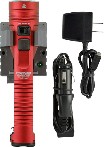 Streamlight Stinger 2020 LED with Dual Voltage Charger Red