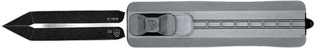 Templar Knife Small Out-the-Front Side Slider 2.75" DGGR D2 Grey Black