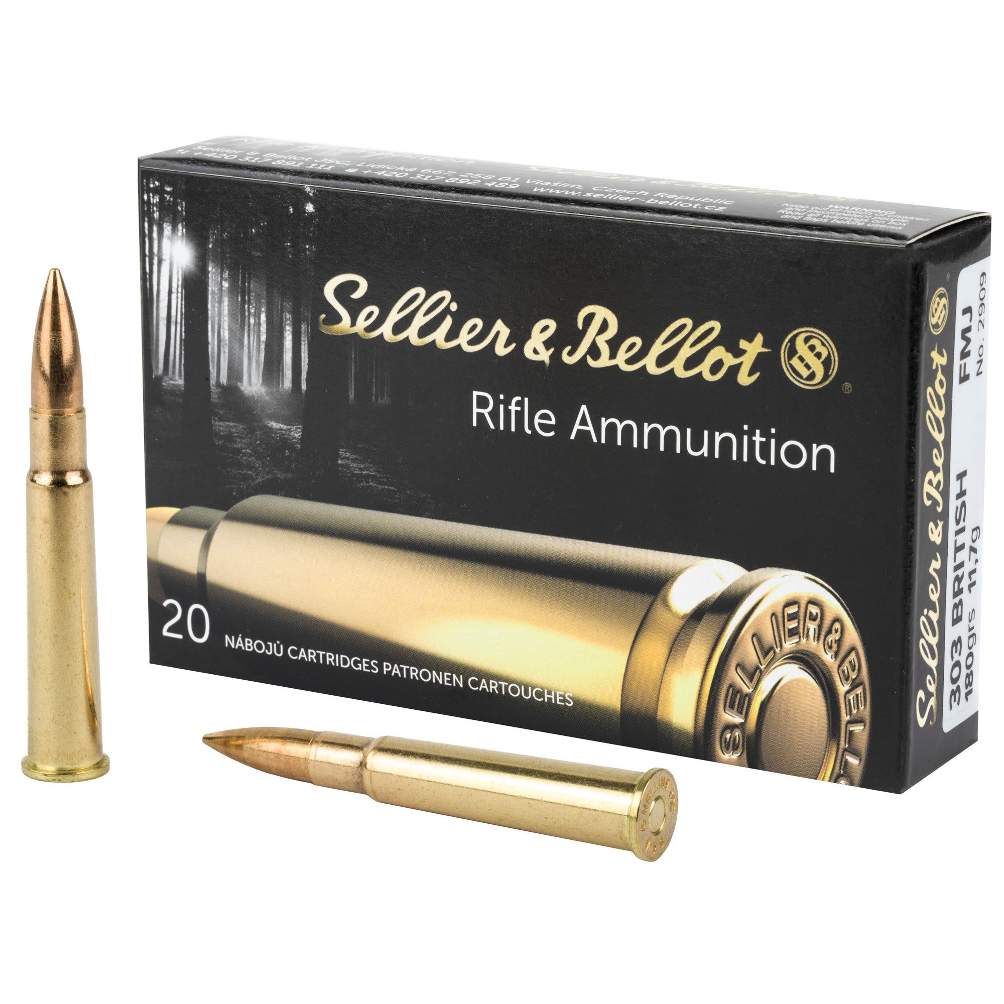 Sellier and Bellot Rifle .303 British 180 grain Full Metal Jacket ammunition