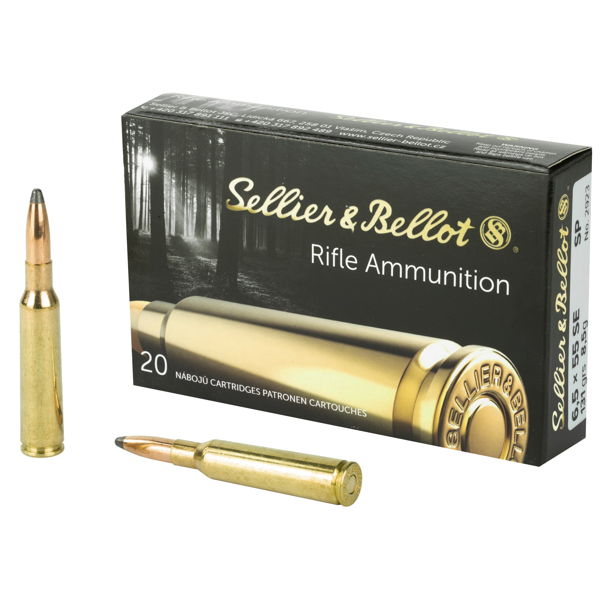 Sellier & Bellot (S&B)  Soft Point 131 Grain 6.5x55mm Swedish 2602 fps