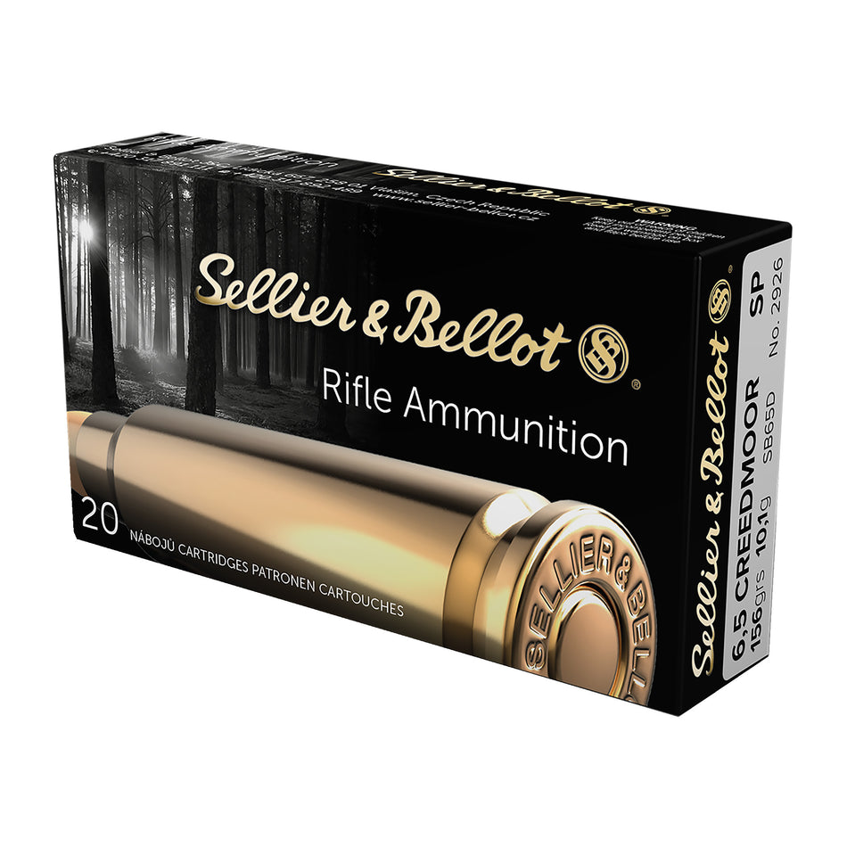 Sellier & Bellot (S&B) SB65D Rifle 6.5 Creedmoor 156 gr Soft Point (SP)