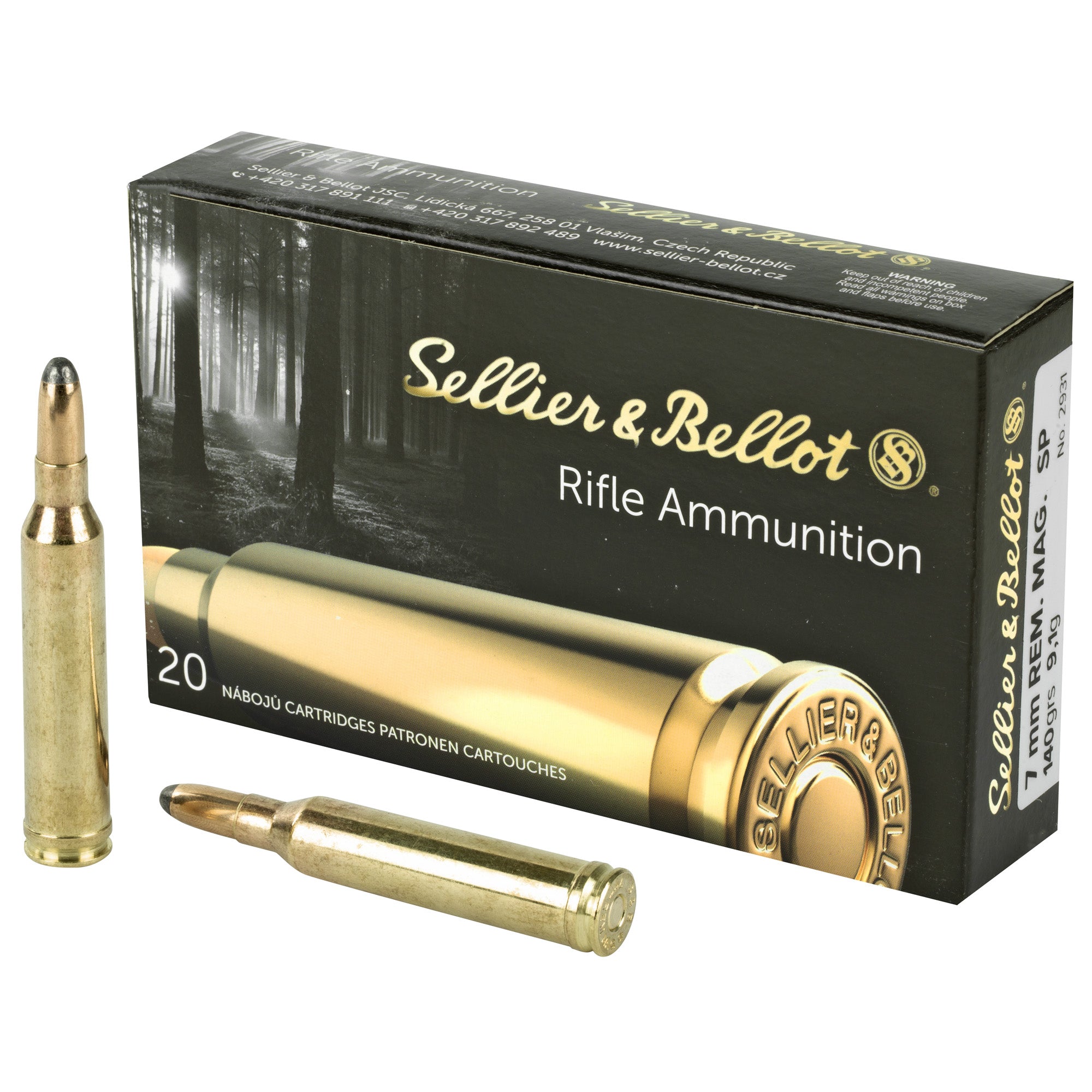 Sellier & Bellot (S&B)  Soft Point 140 Grain 7mm Remington Mag 3143 fps