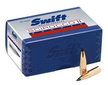 Swift Scirocco II Bullets .30 Cal .308" 180gr Black Tip BTS 100/ct