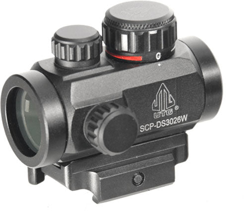 UTG Compact Micro Dot 4.0 MOA 30mm 2.6" with Integral QD Picatinny Mount