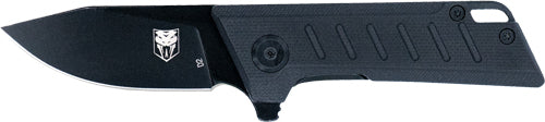 CobraTec Riptide Folder Small 2" Black/Black D2 Pocket Knife