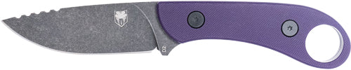 CobraTec D2 Skinner Knife 3.75" Full Tang Purple G10 Scales and Kydex Sheath
