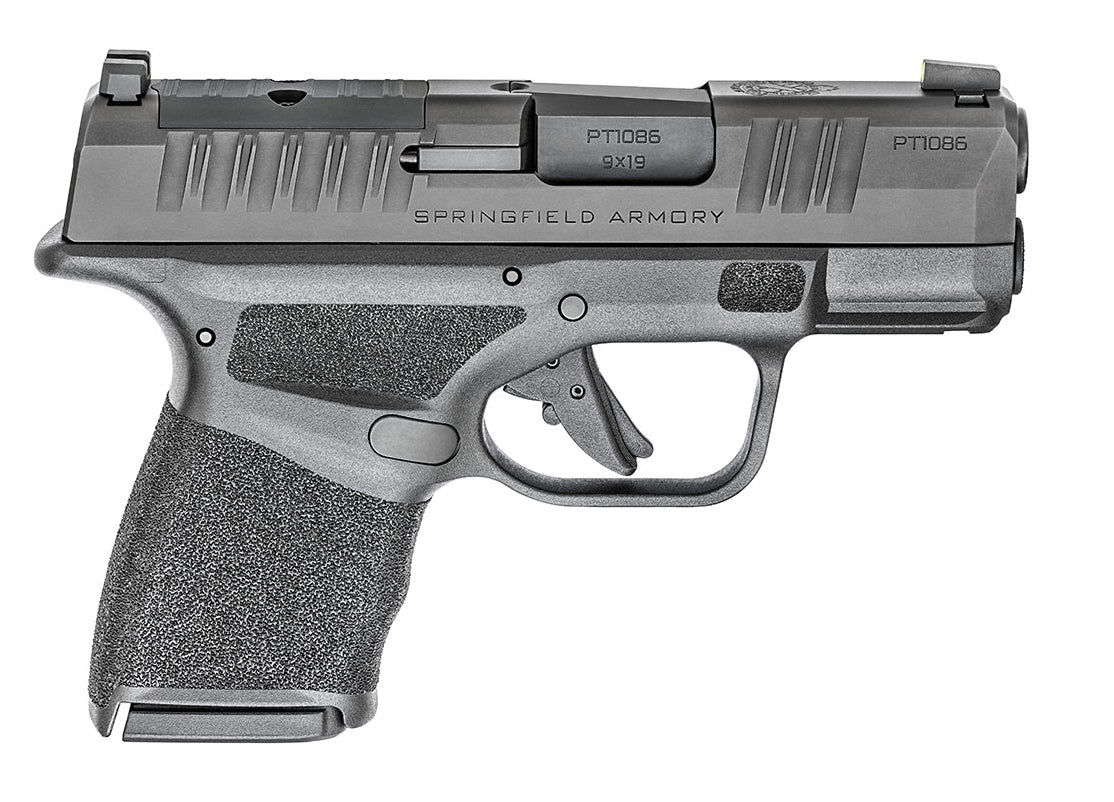Springfield Armory HC9319BOSP Hellcat OSP Micro Compact 9mm Luger 13+1 3" Black Melonite Steel Barrel & Optic Ready/Serrated Slide, Black Polymer Frame w/Picatinny Rail, Adaptive Texture Grip