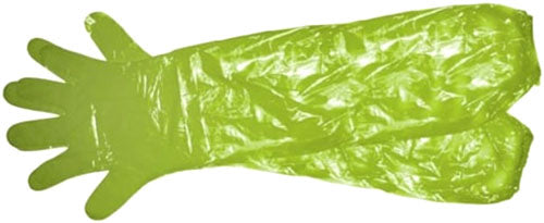 HME Disposable Shoulder-Length Field Dressing Gloves Latex-Free 1 Pair
