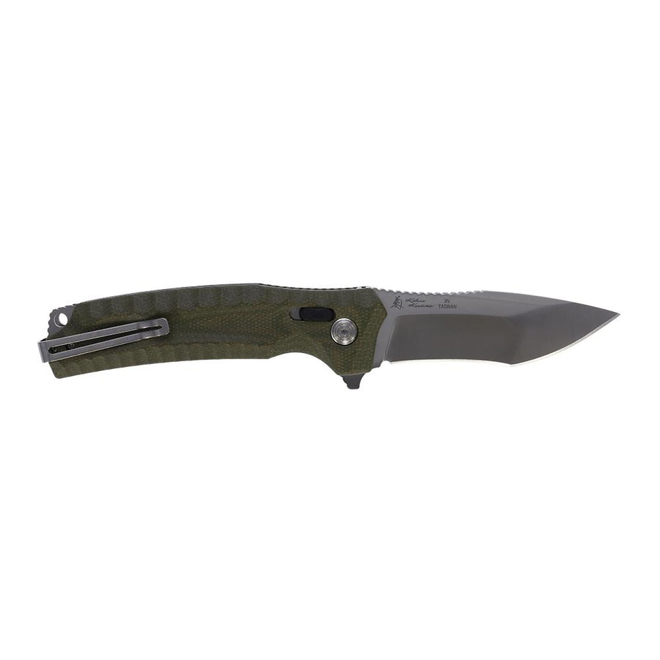 SOG Hidaka XR Kiku Matsuda Design 4" Tanto Folding Knife Olive