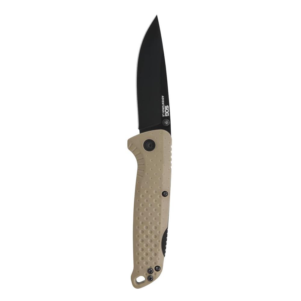 SOG Knives Adventurer LB 3" Drop Point Folding Knife FDE Finish