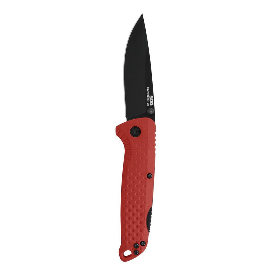 SOG Adventurer LB 3-Inch Drop Point Folding Knife - Red