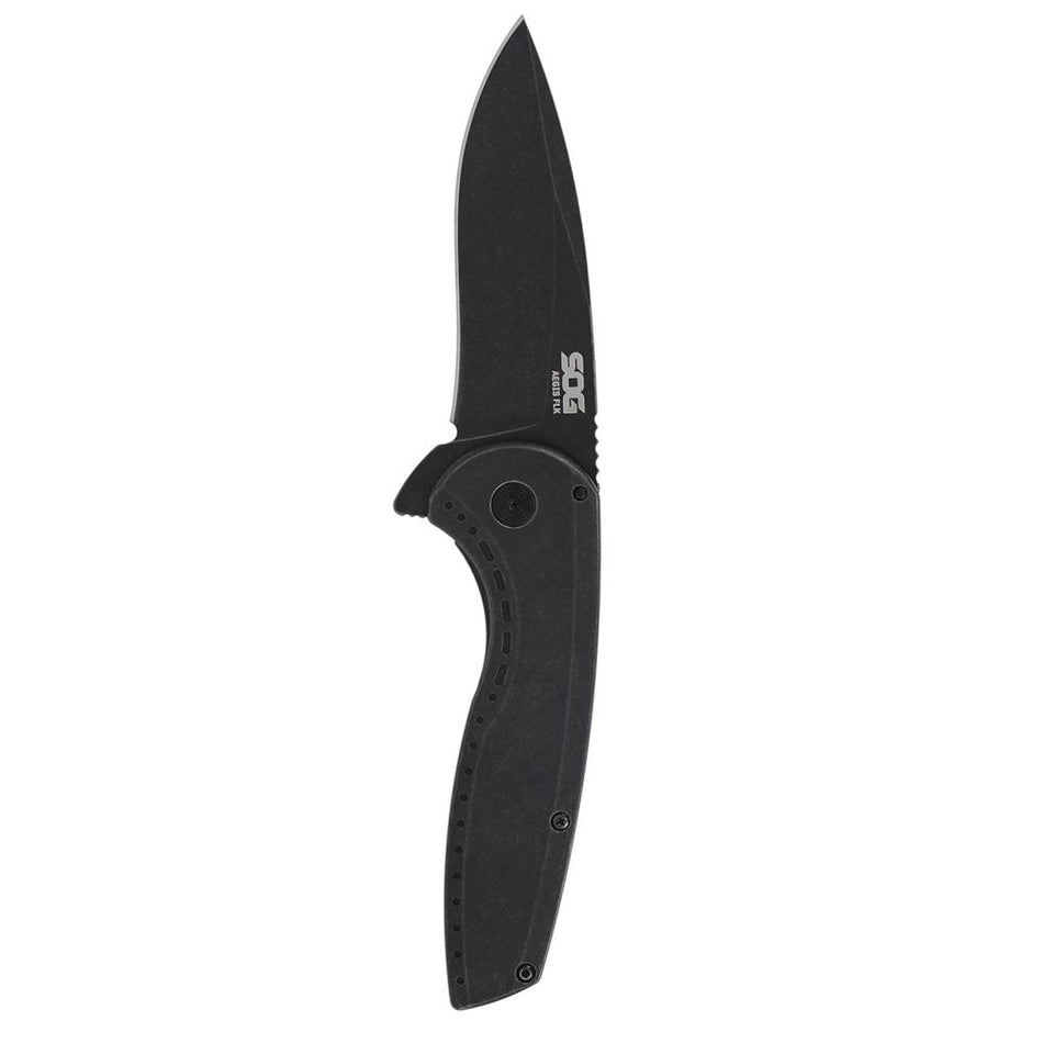 SOG Aegis FLK 2.0 3-1/4" Drop Point Folding Pocket Knife Black