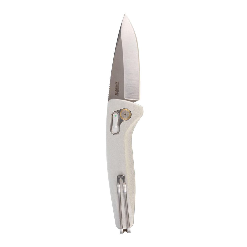SOG One-Zero AU Gentleman's Automatic Folding Knife 3.1" Drop Point Satin Chrome