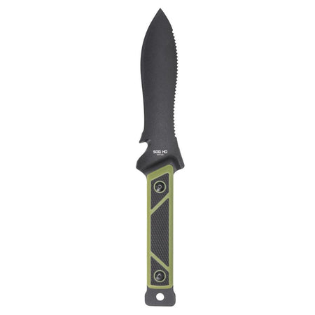 SOG Rip Tide Fixed Blade 6.5" Powder-Coated Spear Point Black Green