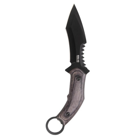 SOG Phantom Edge 4-3/4" Tanto Fixed Blade Knife Black w/ Sheath
