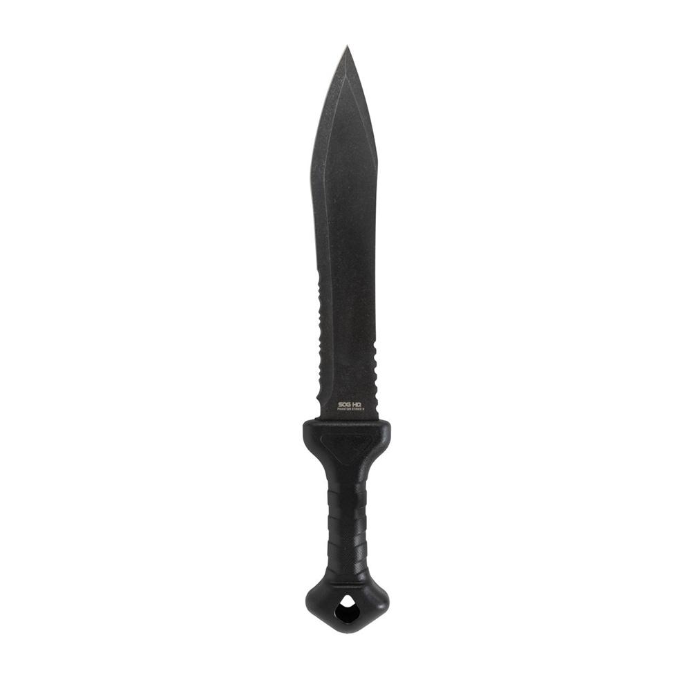 SOG Phantom Strike II Machete 12.6 Inch Spear Point Blade Black with Sheath
