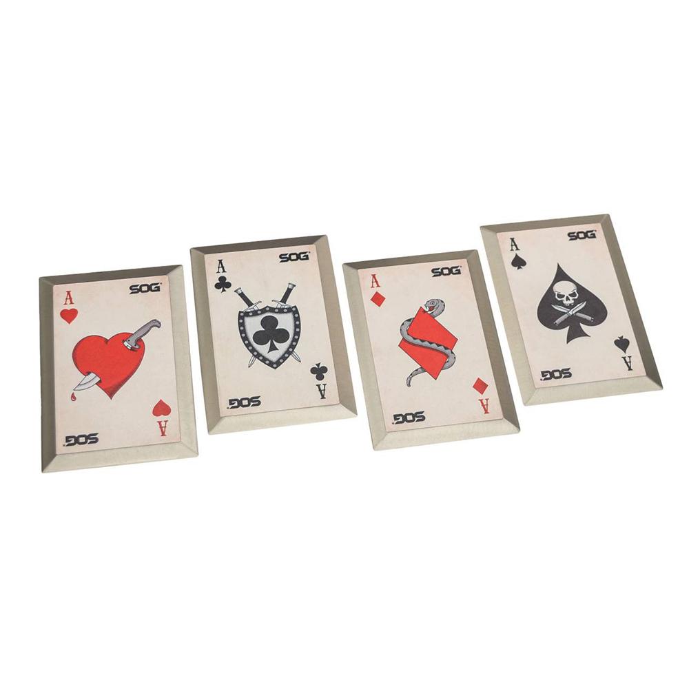 SOG Death Cards 2.8mm Stainless Steel Throwing Knife Set