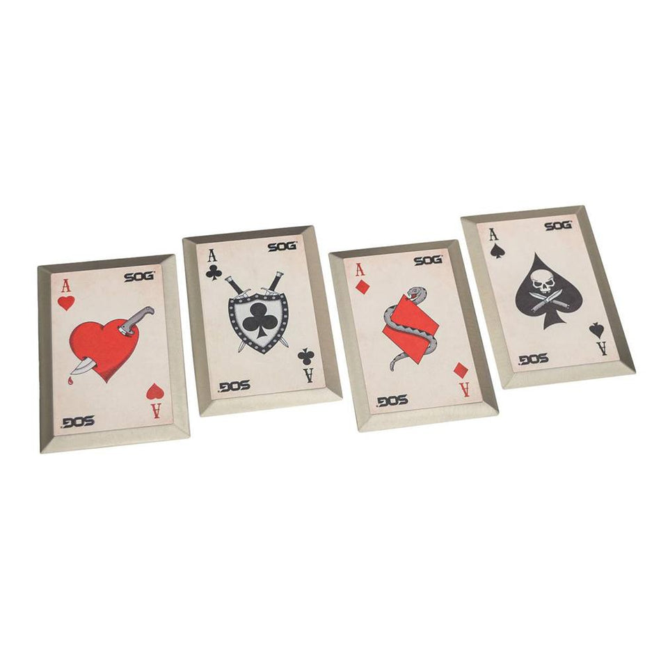 SOG Death Cards 2.8mm Stainless Steel Throwing Knife Set