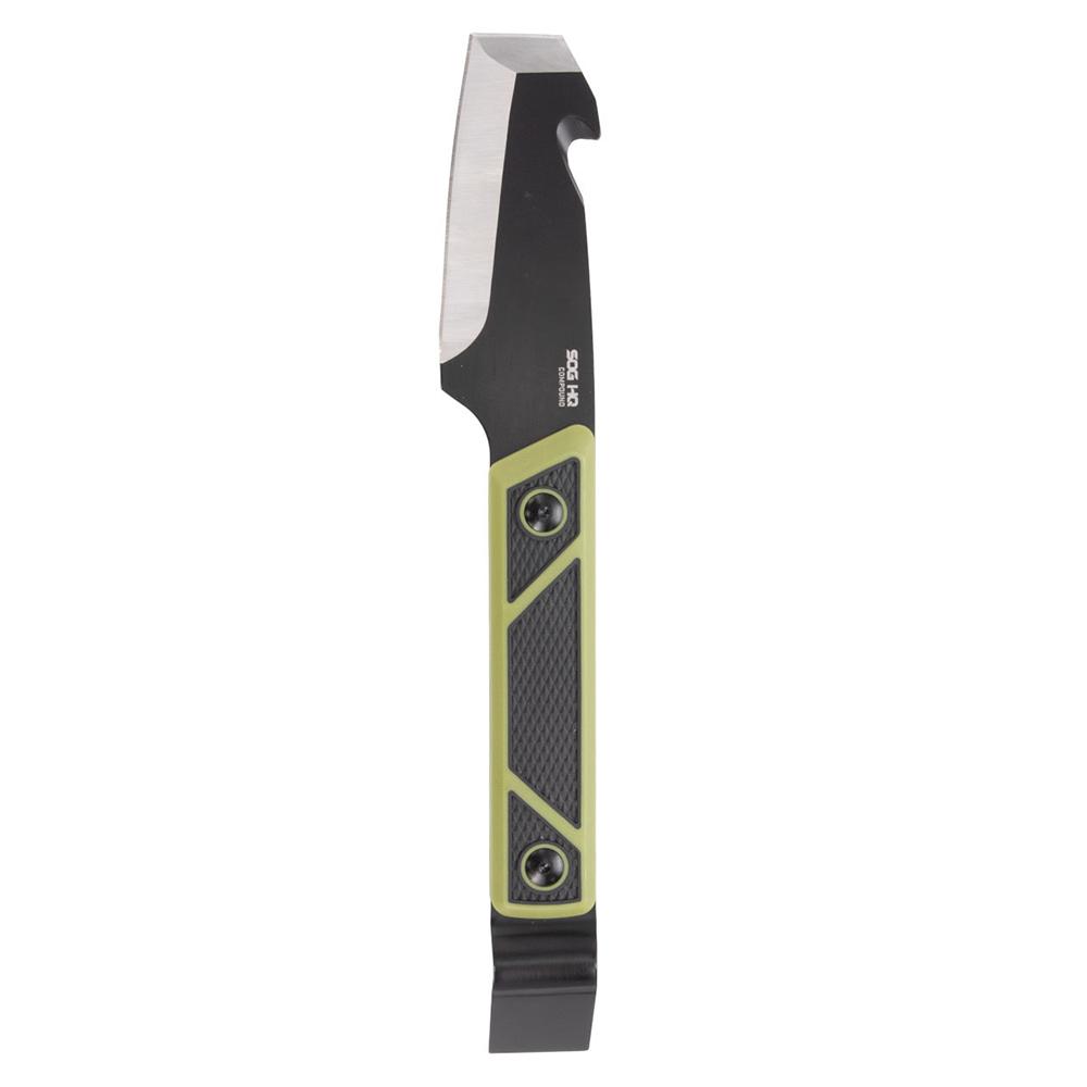 SOG Tac-Pry Fixed Knife 4" Full Tang Pry Bar Blade Green Black
