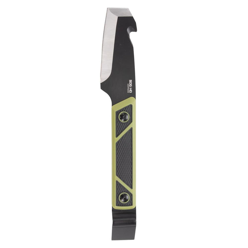 SOG Tac-Pry Fixed Knife 4" Full Tang Pry Bar Blade Green Black