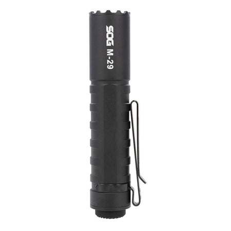 SOG M-29 Compact Tactical Flashlight 2000 Lumens Black Alloy
