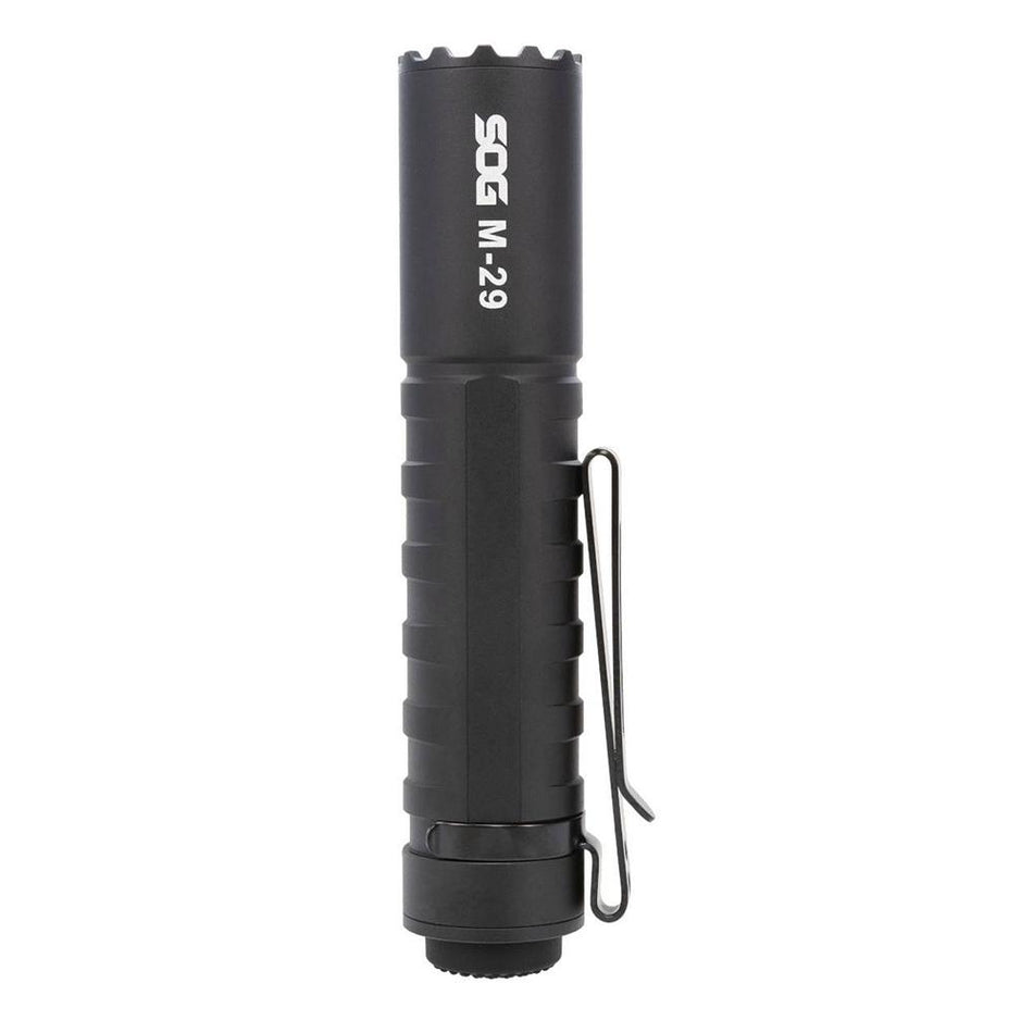 SOG M-29 Compact Tactical Flashlight 2000 Lumens Black Alloy