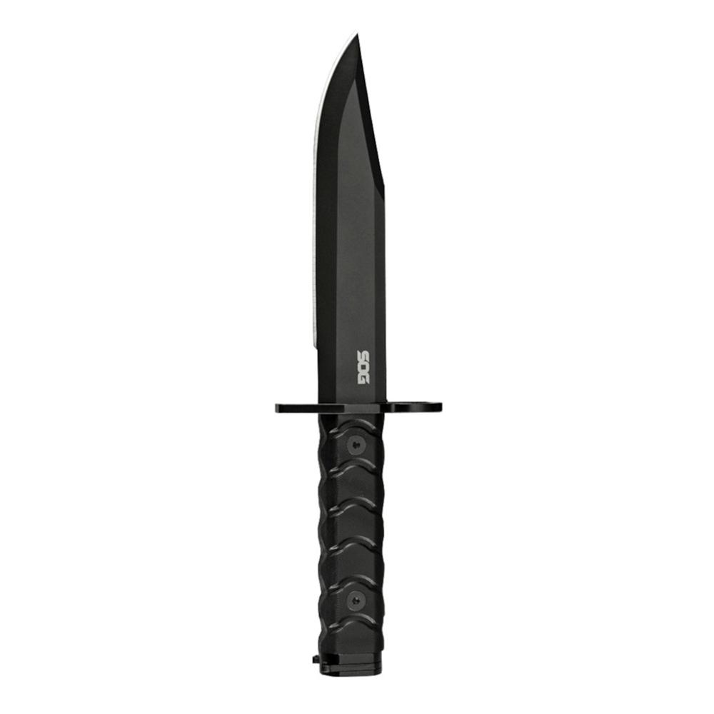 SOG BAR15C Clip Point Bayonet 7-1/10" Fixed Blade Knife with Sheath Black