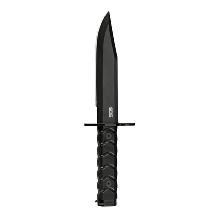 SOG BAR15C Clip Point Bayonet 7-1/10" Fixed Blade Knife with Sheath Black
