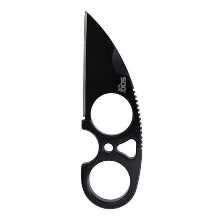 SOG Snarl Blackout 2.3-Inch Sheepsfoot Fixed Blade Neck Knife Black