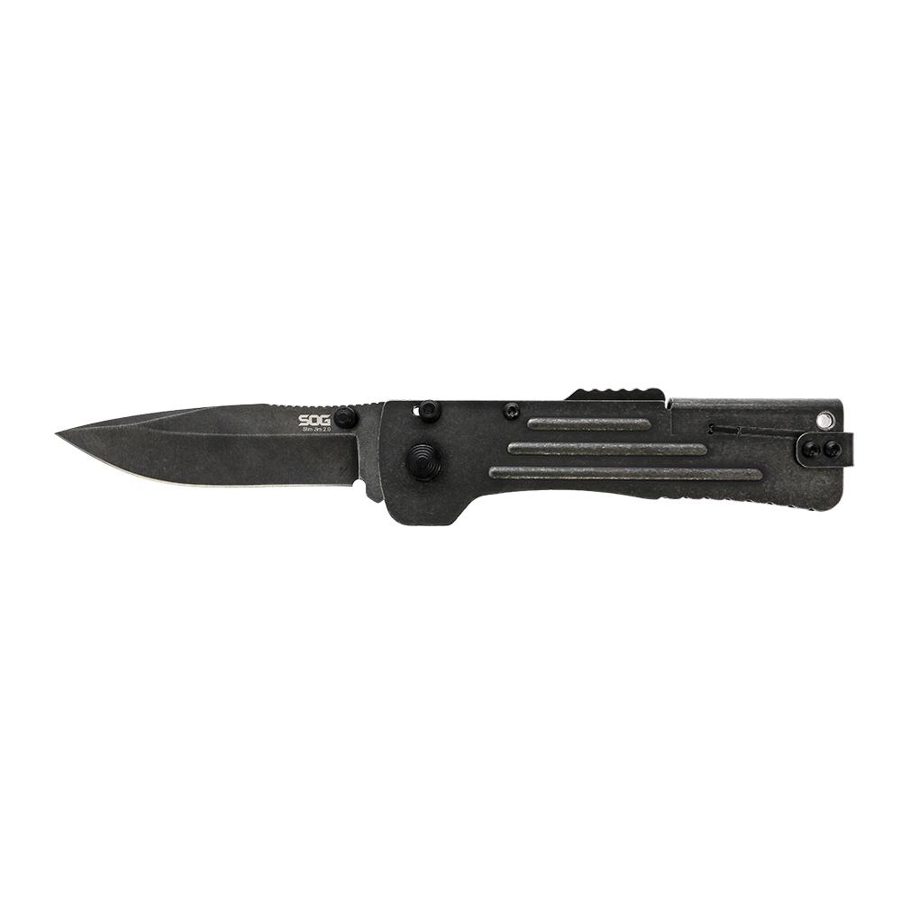 SOG Slim Jim 2.0 Cryo AUS-8 Assisted Folding Pocket Knife 3-1/5" Clip Point Blade Black