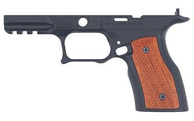 Sharps Bros. Echelon Replacement Grip Module, Anodized Black Finish, Brazilian Cherry Grip Panels SBGM16