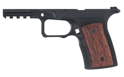 Sharps Bros. RXM Replacement Grip Module, Billet Aluminum, Anodized Black, Brazilian Cherry Wood Grips SBGM25