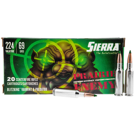 Sierra Prairie Enemy Sierra BlitzKing 69 Grain .224 Valkyrie 3125 fps
